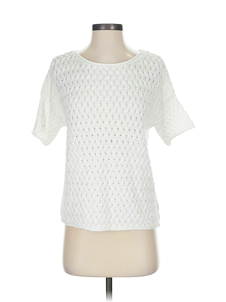 Pre-owned Belford Cardigan Sweater In White