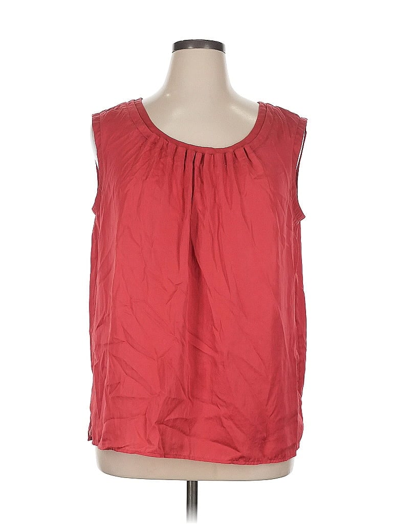 Pre-owned Talbots Sleeveless Blouse In Red