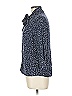 MAX 100% Rayon Polka Dots Blue 3/4 Sleeve Button-Down Shirt Size L - photo 5