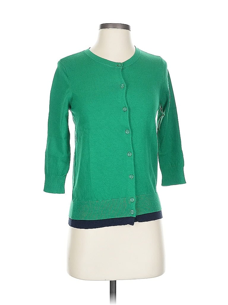 Pre-owned Ann Taylor Factory Cardigan Sweater In Green