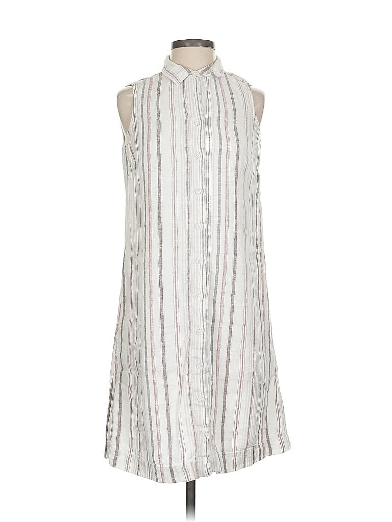 Pre-owned Garnet Hill Casual Dress In White