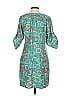 Britt Ryan Print Teal Casual Dress Size 4 - photo 2