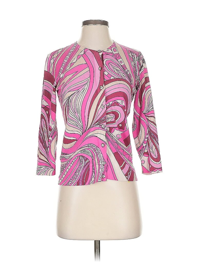 Pre-owned Ann Taylor 3/4 Sleeve Silk Top Pink Boatneck Tops