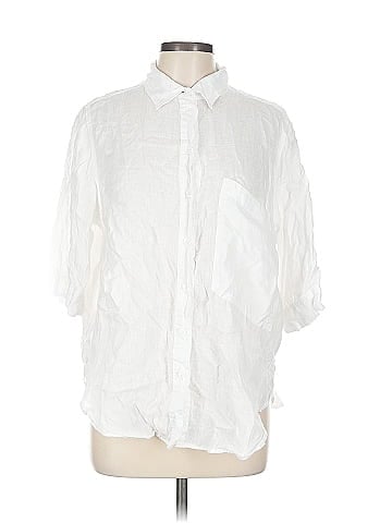 Zara 3/4 Sleeve Button-Down Shirt (view 1)