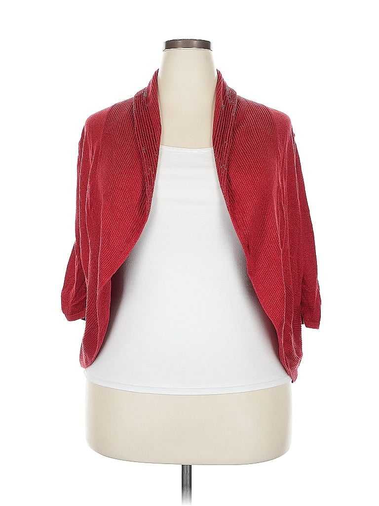 Pre-owned Coldwater Creek Cardigan Sweater In Red