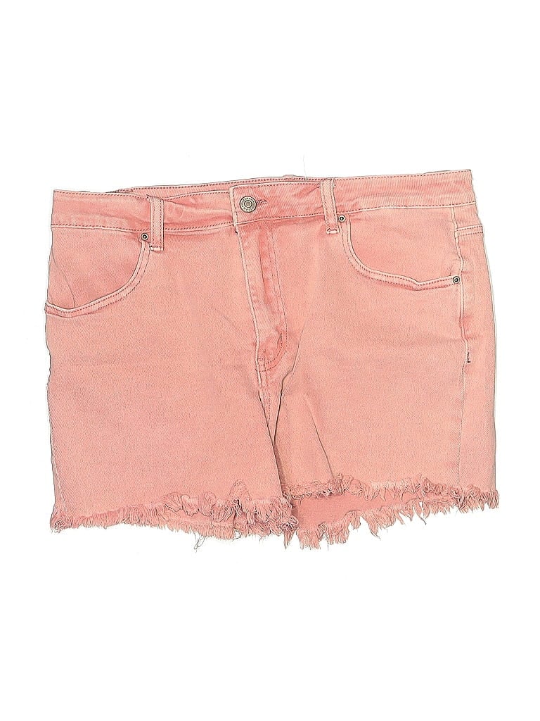 Pre-owned Zenana Denim Shorts In Pink