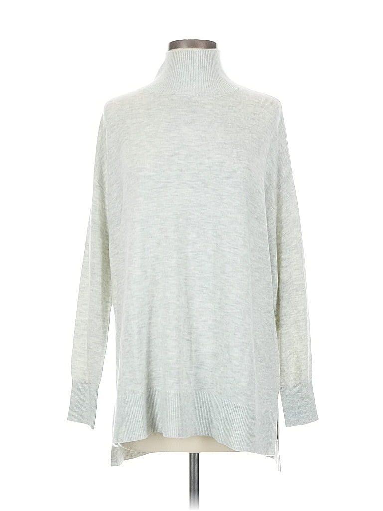 Pre-owned Ann Taylor Loft Turtleneck Sweater In White