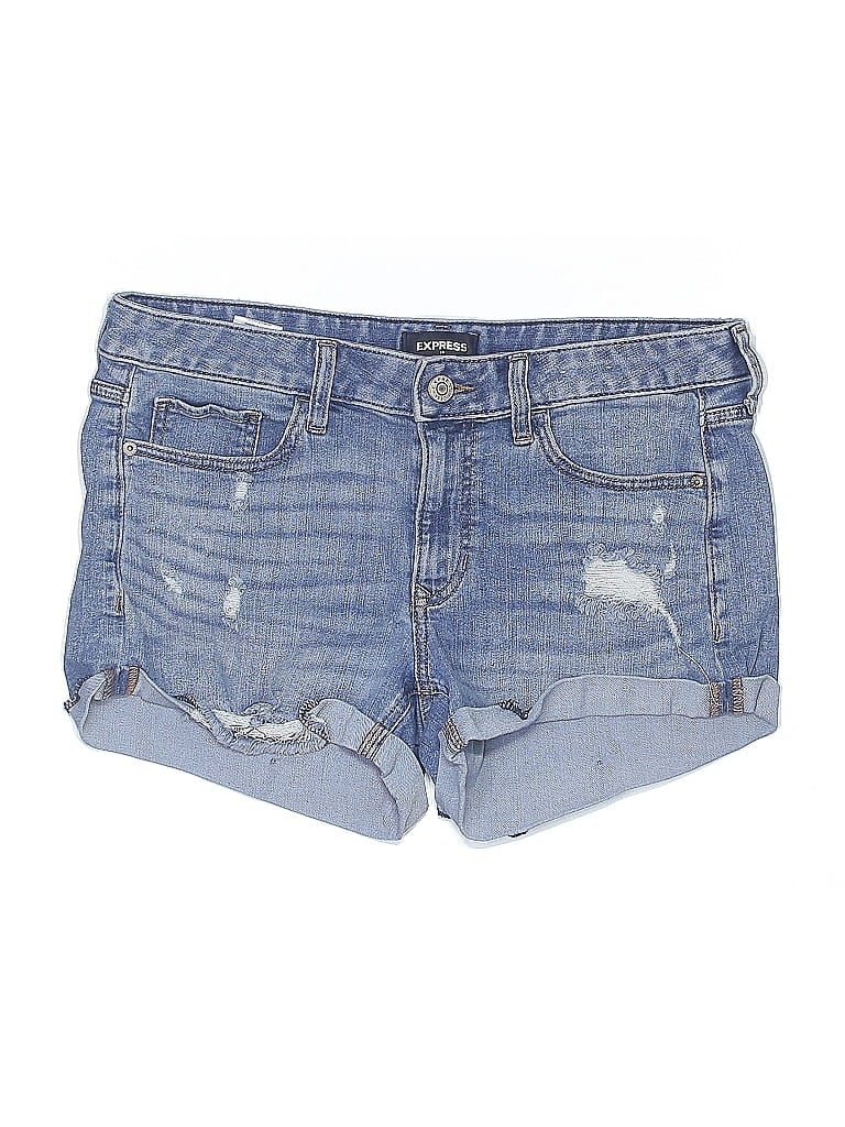Pre-owned Express Outlet Denim Shorts In Blue