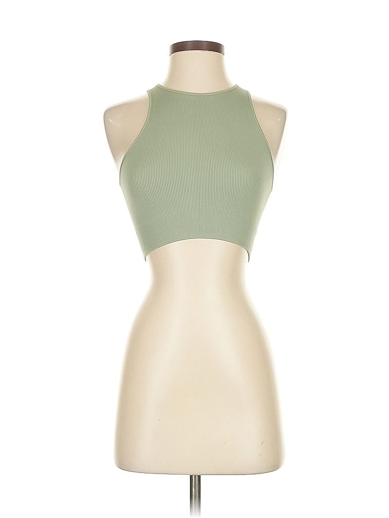 Pre-owned Set Active Tank Top Green Halter Neckline Tops