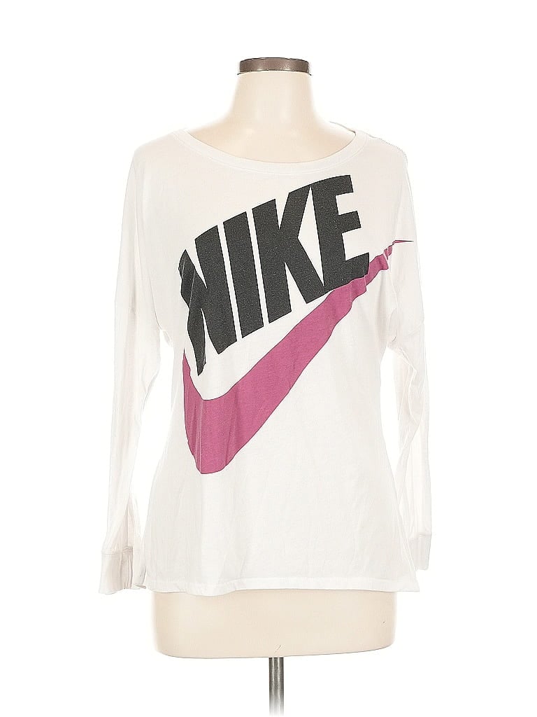 NIKE Pre-owned Long Sleeve T-shirt In White