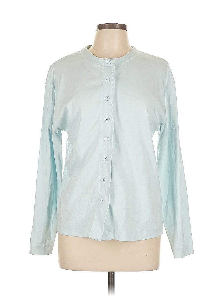 Pre-owned Lands' End Cardigan Sweater In Blue