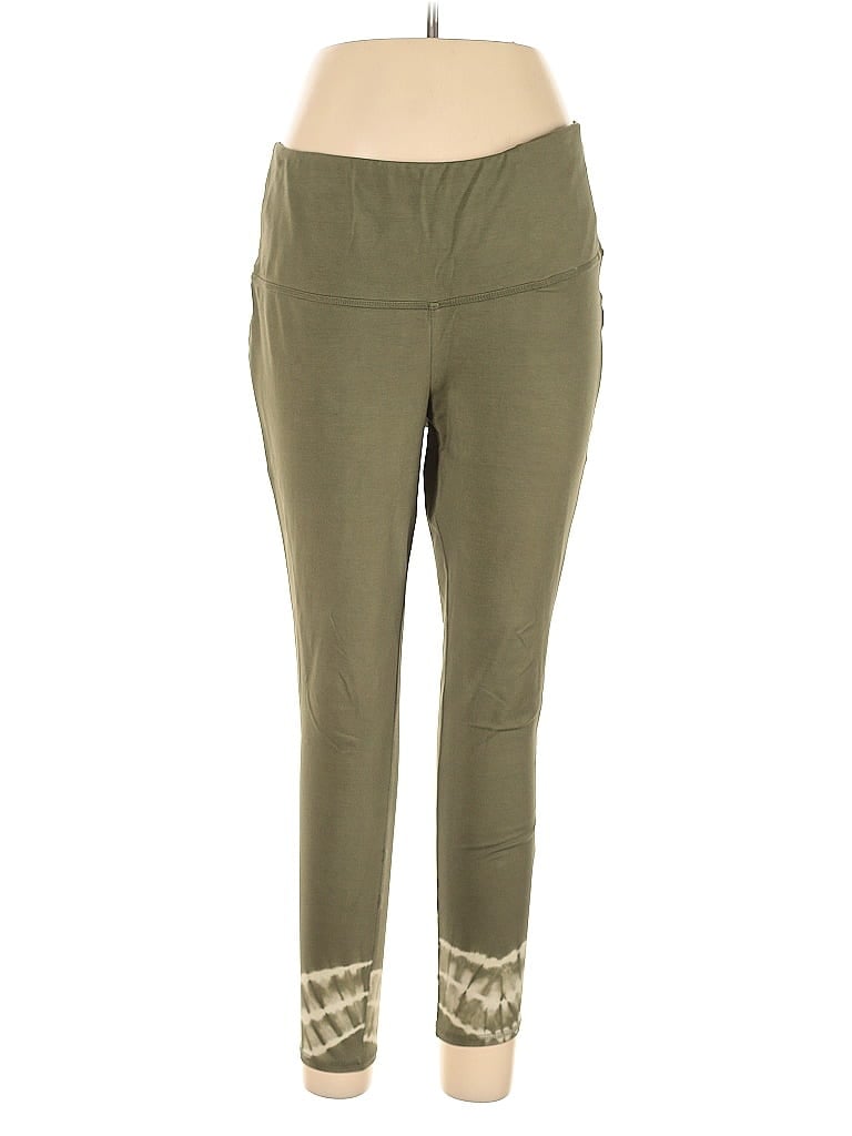 Pre-owned Zenergy By Chico's Active Pants In Green