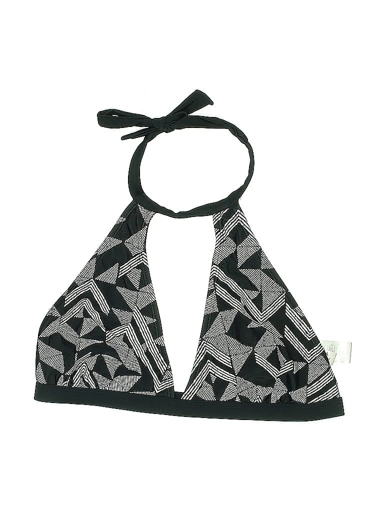 Pre-owned Hula Honey Swimsuit Top Black Graphic Pattern Swimwear