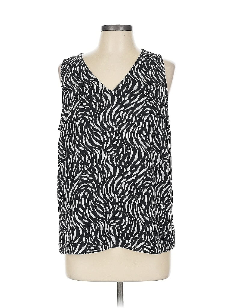Pre-owned Nine West Sleeveless Blouse In Black