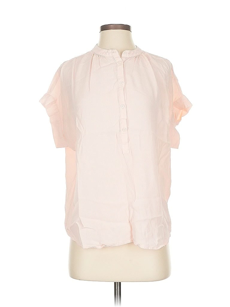 Pre-owned Point Sur Short Sleeve Blouse In Pink