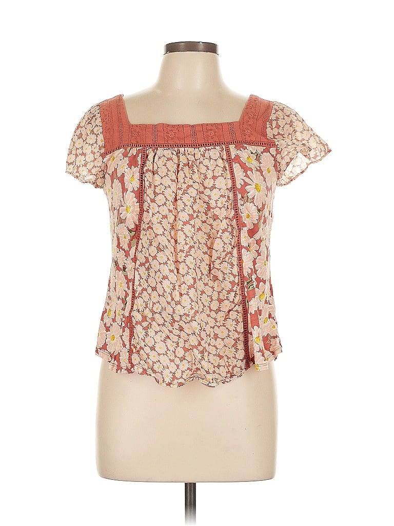 Pre-owned Sonoma Goods For Life Short Sleeve Blouse In Orange