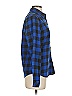 Unbranded Checkered-gingham Blue Long Sleeve Button-Down Shirt Size S - photo 4