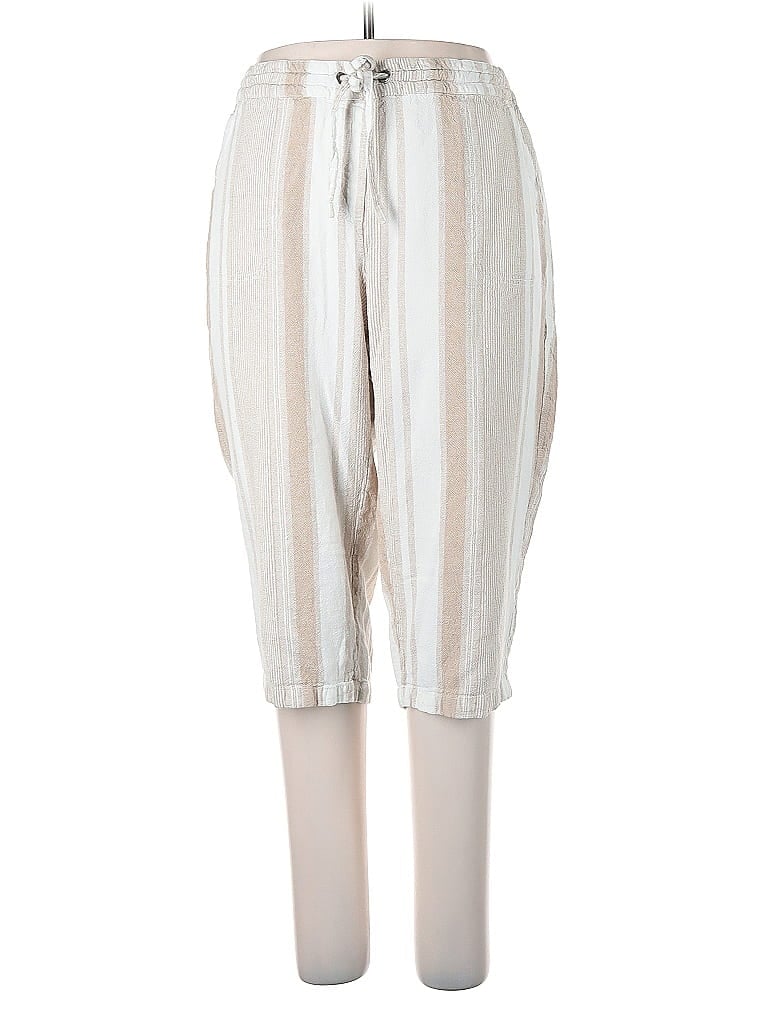Pre-owned Per Se Linen Pants In White