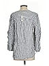 Max Studio Stripes Silver 3/4 Sleeve Blouse Size S - photo 2