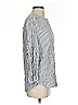 Max Studio Stripes Silver 3/4 Sleeve Blouse Size S - photo 4