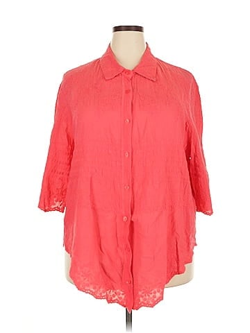 Solitaire 3/4 Sleeve Button-Down Shirt (view 1)