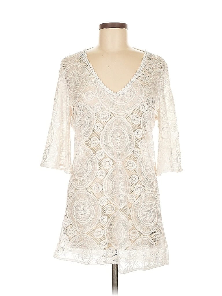 Pre-owned Blue Island Casual Dress In White