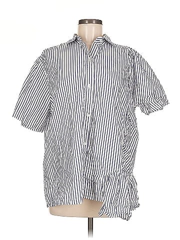 Clu Striped Ruffle Detail Shirt (view 1)