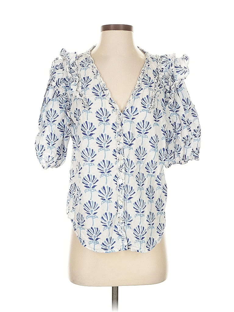 Pre-owned Sole Short Sleeve Blouse In Blue