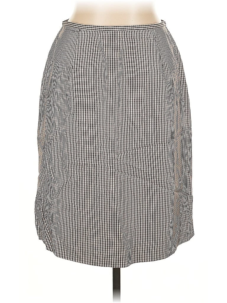 Pre-owned Talbots Silk Skirt In Gray