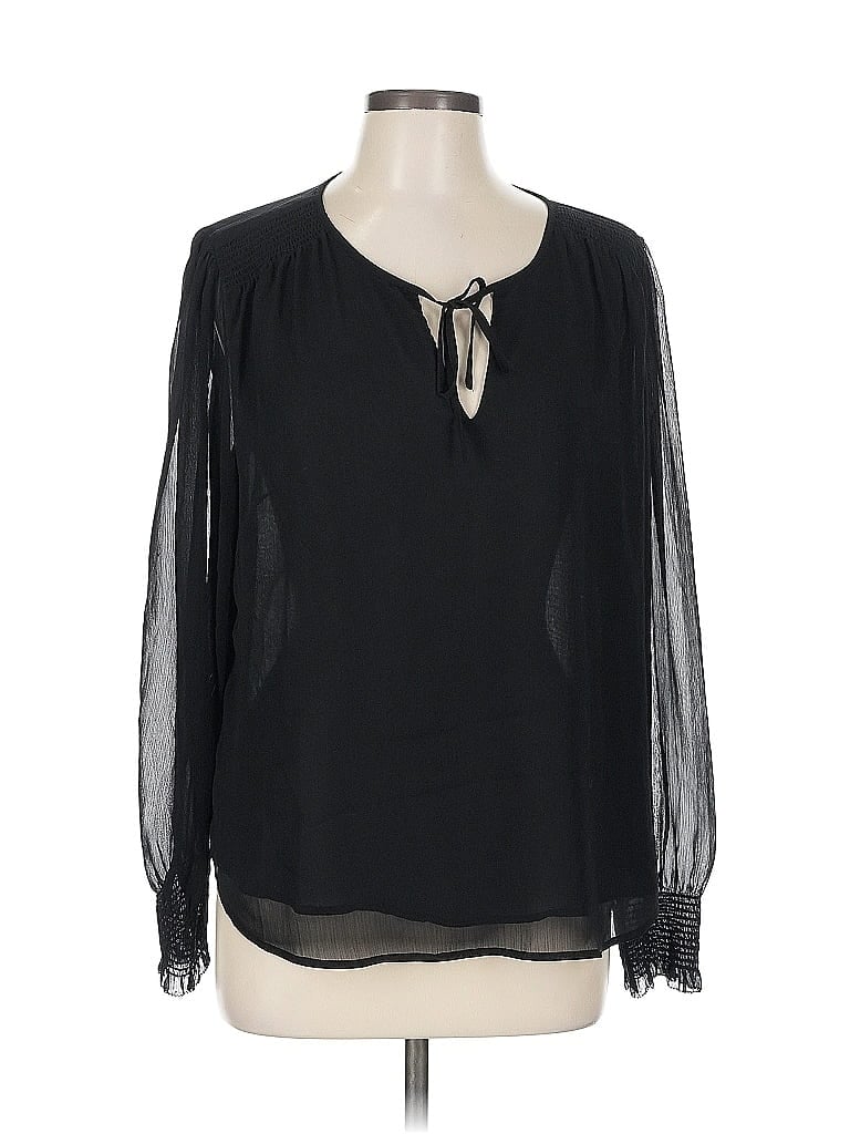 BANANA REPUBLIC Pre-owned Long Sleeve Blouse In Black