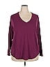 Terra & Sky Burgundy 3/4 Sleeve T-Shirt Size 2X - photo 1