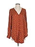 Max Studio 100% Polyester Orange Long Sleeve Blouse Size S - photo 1