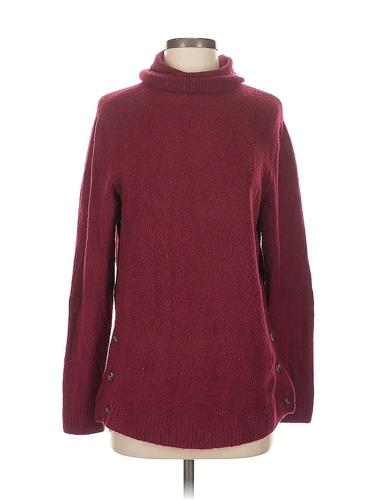 Pre-owned J.crew Factory Store Turtleneck Sweater In Burgundy