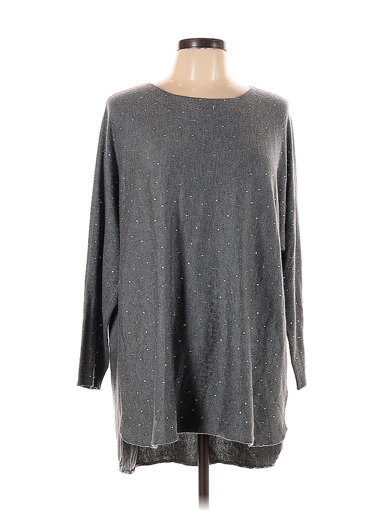 Pre-owned Inc International Concepts Pullover Sweater In Silver