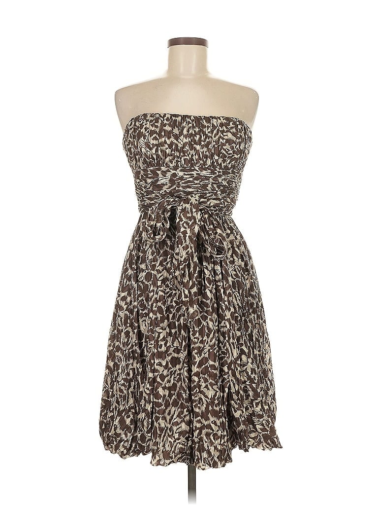 Pre-owned Bcbgmaxazria Cocktail Dress In Brown