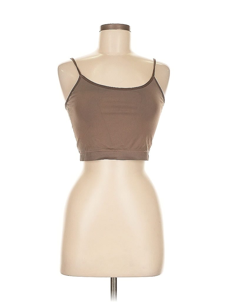 Pre-owned Ambiance Tube Top Brown Strapless Neckline Tops