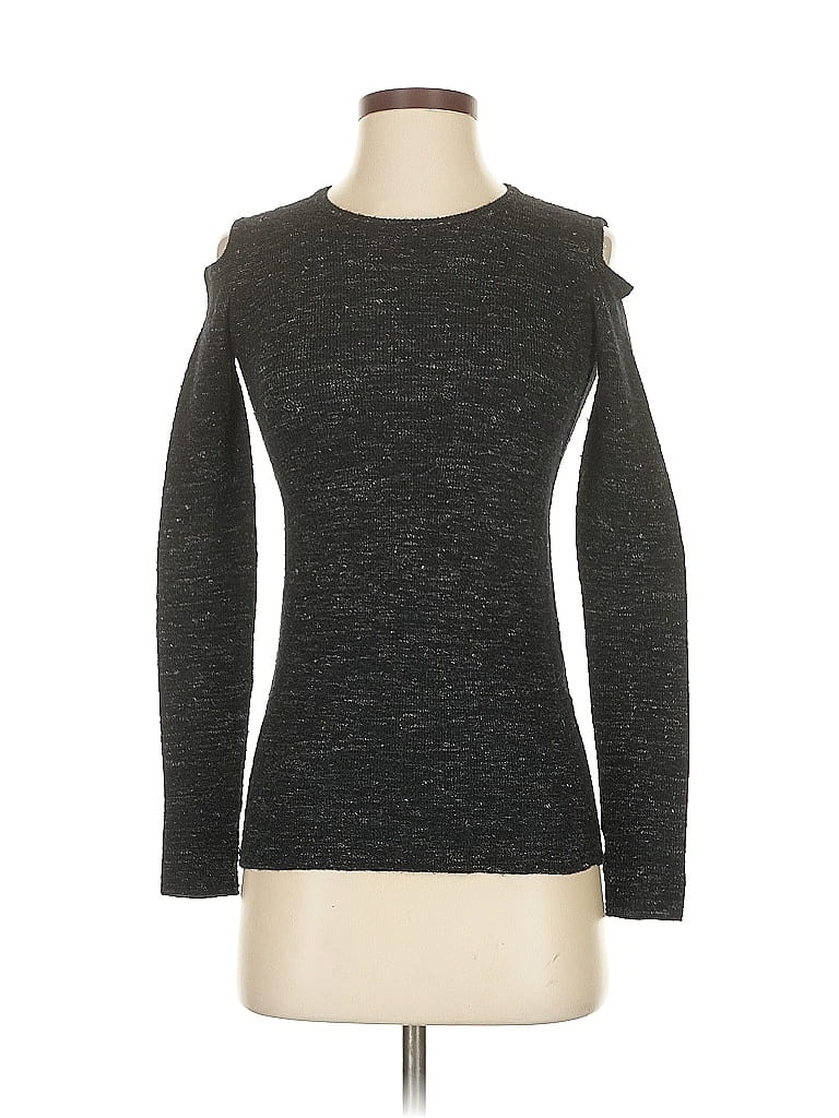 Pre-owned Current Elliott Long Sleeve T-shirt In Gray