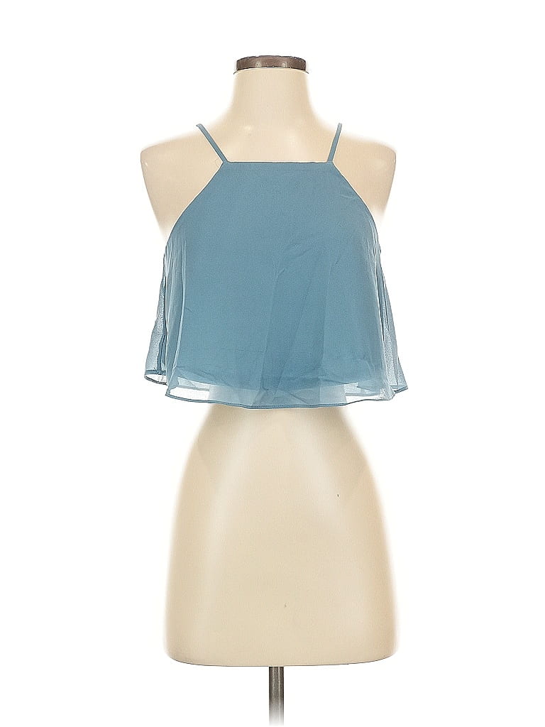 Pre-owned Lulus Sleeveless Blouse In Blue