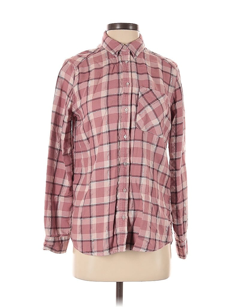 Pre-owned Express Long Sleeve Button Down Shirt In Pink