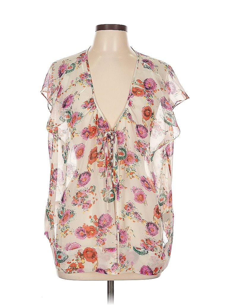 Pre-owned Patterson J. Kincaid Sleeveless Blouse In White