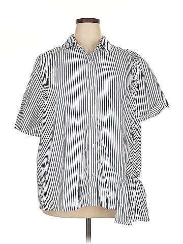 Clu Striped Ruffle Detail Shirt (view 1)