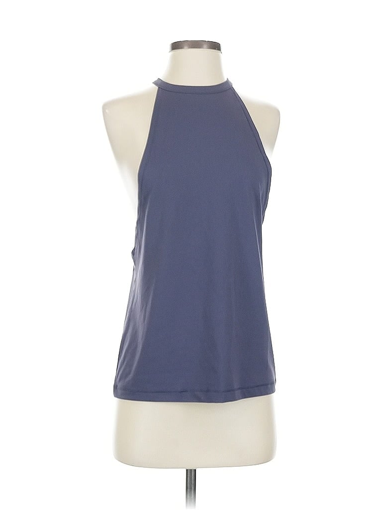 Click to view more detailed imagery on our partner's website Pre-owned 90 Degree By Reflex Tank Top Blue Halter Neckline Tops