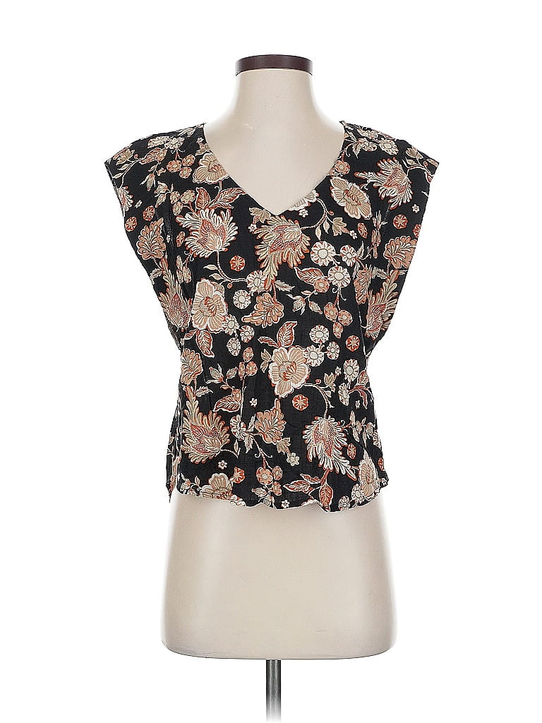 Pre-owned A.n.a. A New Approach Sleeveless Blouse In Black