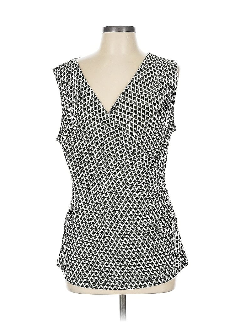Pre-owned T Tahari Sleeveless Blouse In Black