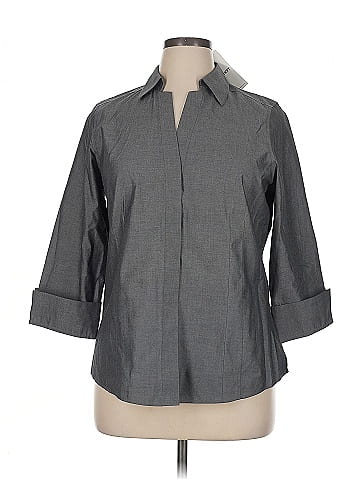 Foxcroft 3/4 Sleeve Button-Down Shirt (view 1)