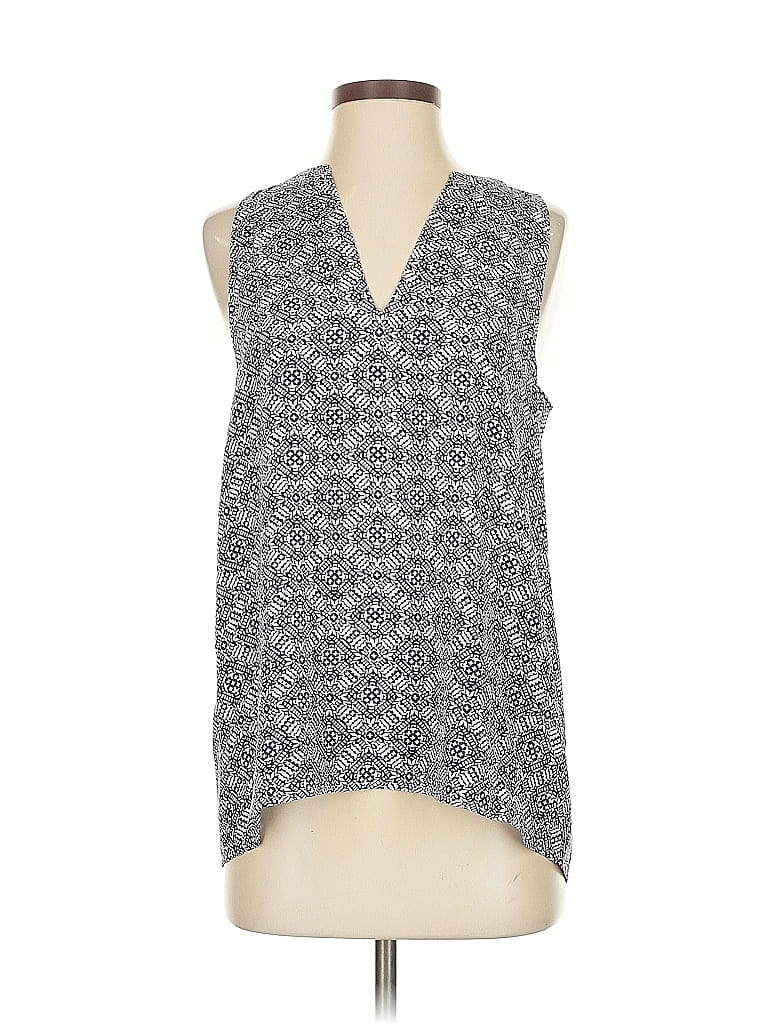 Click to view more detailed imagery on our partner's website Pre-owned Joie Sleeveless Silk Top Gray V Neck Tops