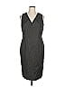 Tahari Chevron-herringbone Gray Cocktail Dress Size 14 - photo 1