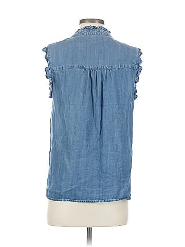Velvet Heart Sleeveless Button-Down Shirt (view 2)
