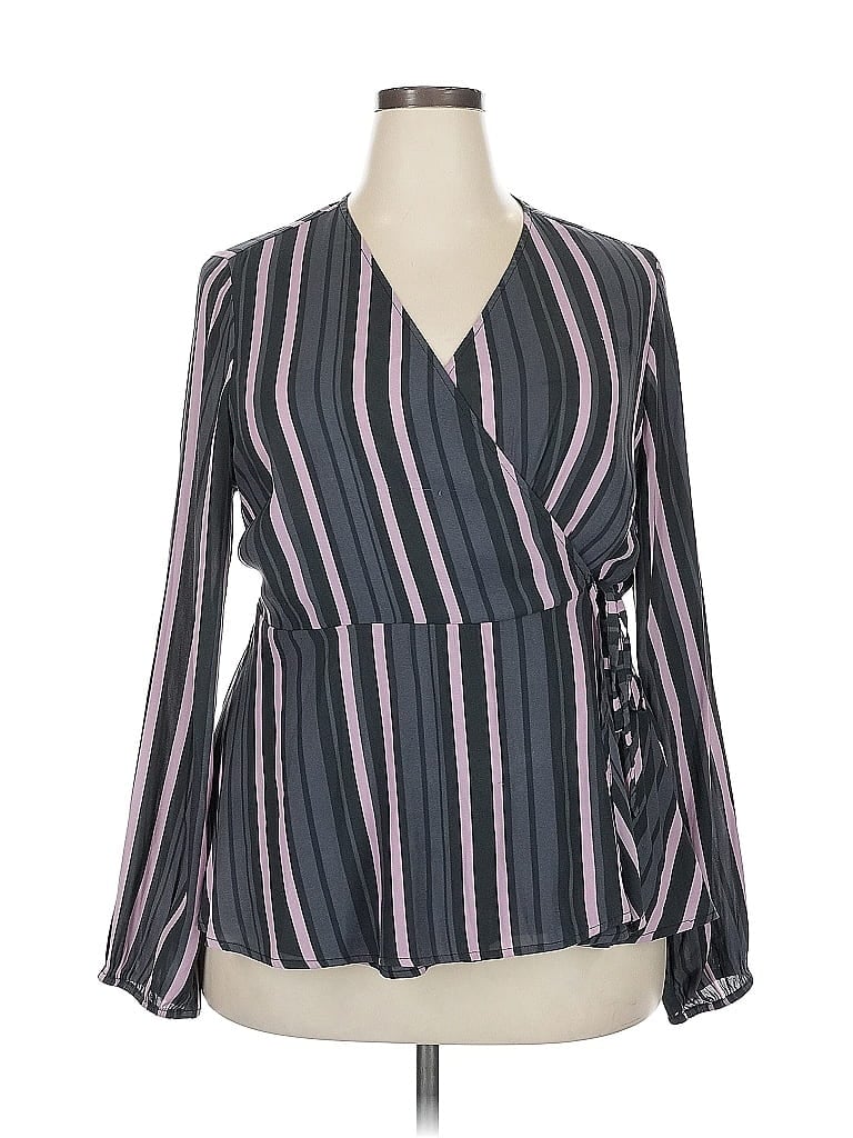 Pre-owned Torrid Long Sleeve Blouse In Purple