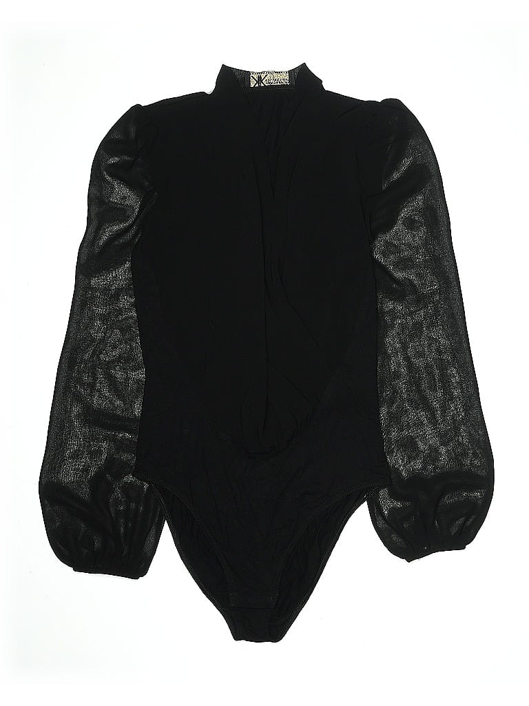 Pre-owned Kardashian Kollection Bodysuit In Black